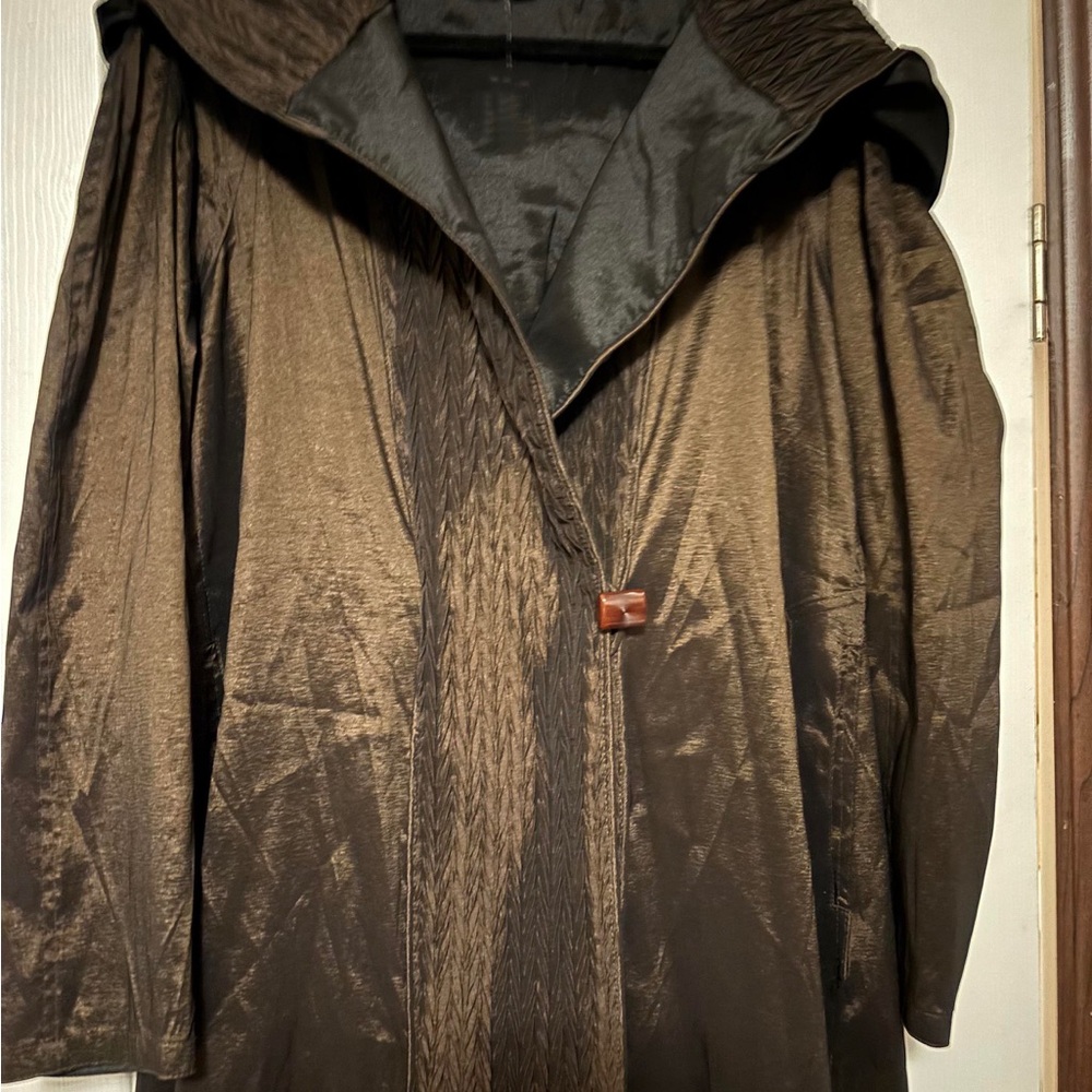 Chic Brown Hooded Women's Lightweight Coat